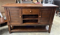 Exquisite Wooden Console Table 2 Doors 1 Drawer
