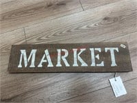 Market Wooden Sign