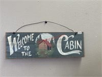 Welcome to the Cabin wall art