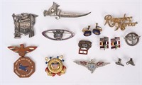 WW1 & WWII US PATRIOTIC SWEETHEART JEWELRY LOT