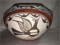 Indian Pottery Bowl Signed Zia Pueblo