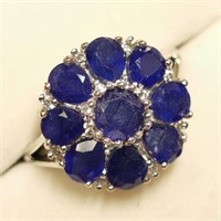 $300 Silver Sapphire(5ct) Ring