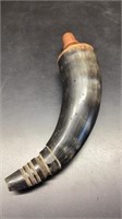 Black Powder Horn Approximately 10 in From Top Of
