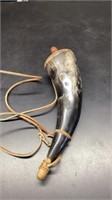 Black Powder Horn Approximately 10 in From
