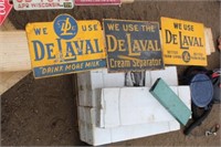 3 metal DeLaval signs