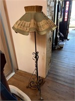 Lamp on brass & wrought iron