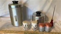 Cannisters (2), Salt and Pepper Sets, Ice Pick