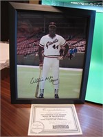 Willie McCovey Signed 8x10 Photo Framed with COA