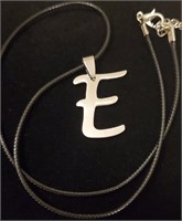 NEW - Stainless Steel  Letter (E) Necklaces For