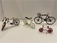 4 Desktop Metal Bicycle Collection 2=7", 5" & 3"
