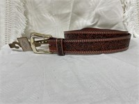 Cowboy Chrome Leather Belt Sz 44
