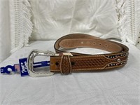 Tony Lama Leather Belt Sz 42