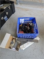 Crate of Various Auto Parts