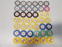 42 Roulette Casino Chips