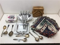 Assorted plated serving ware and more.