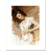 Pino (1939-2010), "White Camisole" Hand Signed Lim