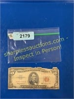 1963 red $5 bill