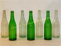 7 Lang's Buffalo NY Clear/Green Glass Bottles
