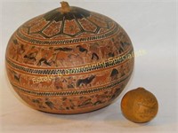 2 Hand Decorated Gourds