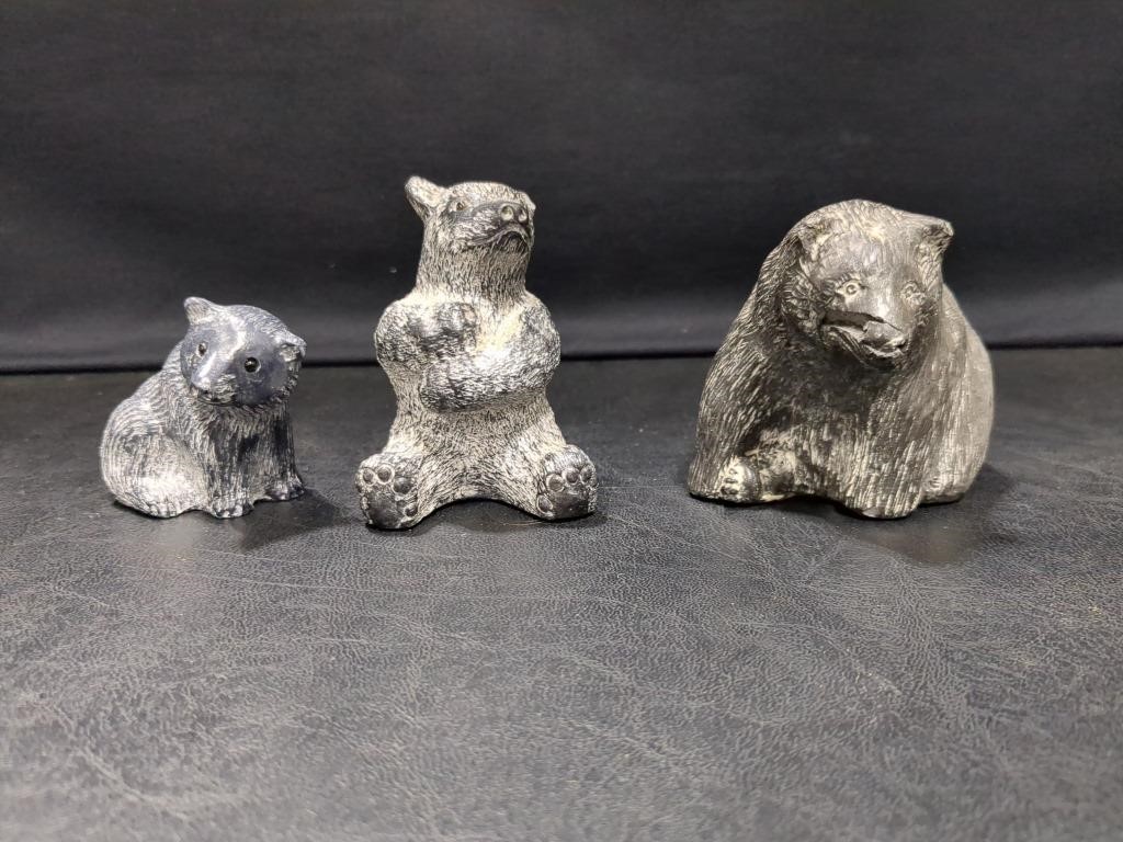 Wolf Original Soapstone Bear sculptures