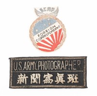 WWII US ARMY CORRESPONDENT & PHOTOGRAPHER PATCHES