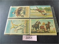 Eight early 1900 Rodeo Western Cowboy postcards