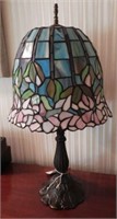 Tiffany style reproduction boudoir lamp with