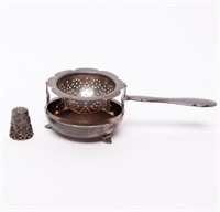 Sterling Silver Tea Bag Holder & Thimble