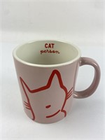 "Cat Person" Pink & Red Mug