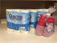 Quilted Northern Toilet Paper 3 and Cups