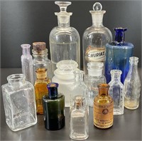 Antique Apothecary Glass Bottles & More