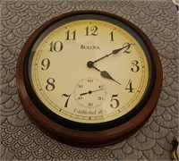 Bulova C4447 CW112 Round Clock 12 Inch Face