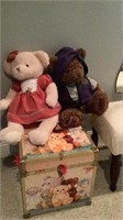 Teddy Bear and Box Lot