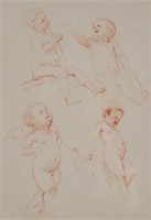 Konstantin Makovsky Drawing Cupids