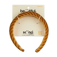 Scunci Striped Padded Headband - Yellow