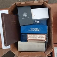 Box of Coin Holders & Misc