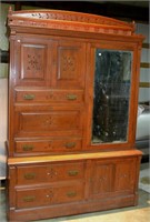 Antique Drop Front Secretary & storage cabinet