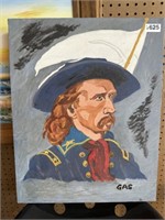 Vintage painting general George Custer 16x20