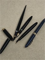 4-Sheaffer fountain pens with 14 karat gold nibs