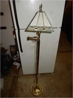 Floor Lamp w/Lead Stained Glass Shade