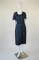 Vintage 1960s Cold Press Dress & Shrug