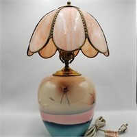 Signed Judith Stiles Pottery Vase Lamp