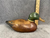 Vintage Wooden Carved Mallard Duck