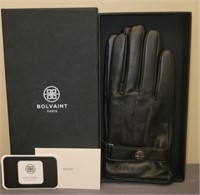 Bolvaint Paris Black Leather Gloves with Box