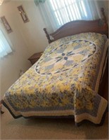 Queen Size bed mattress frame and bedding