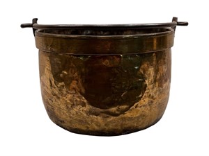 Brass Kettle Bucket with Iron Handle