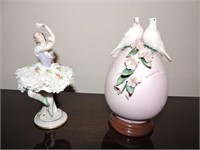 Pair of Capodimonte Porcelain Figurines