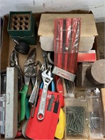 Tin snips, Files, Screws, Punches