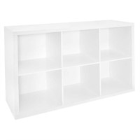 White Wood Look 6-Cube Storage Organizer