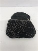 Beaded black purse